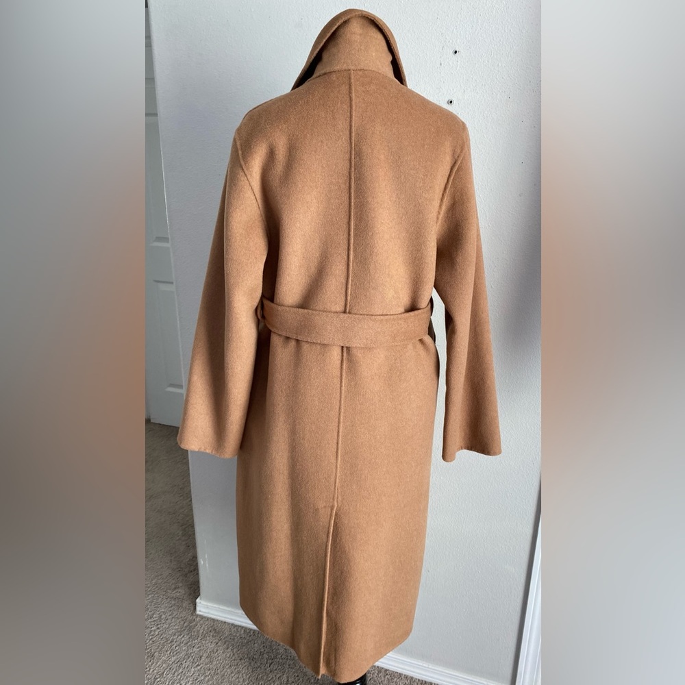 Mango Tan Wool Blend Coat XS camel 0 2 Fall Winter coat - Picture 4 of 8